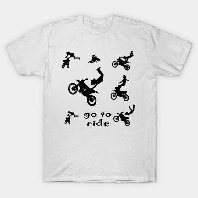 motocross T-Shirt by rickylabellevie